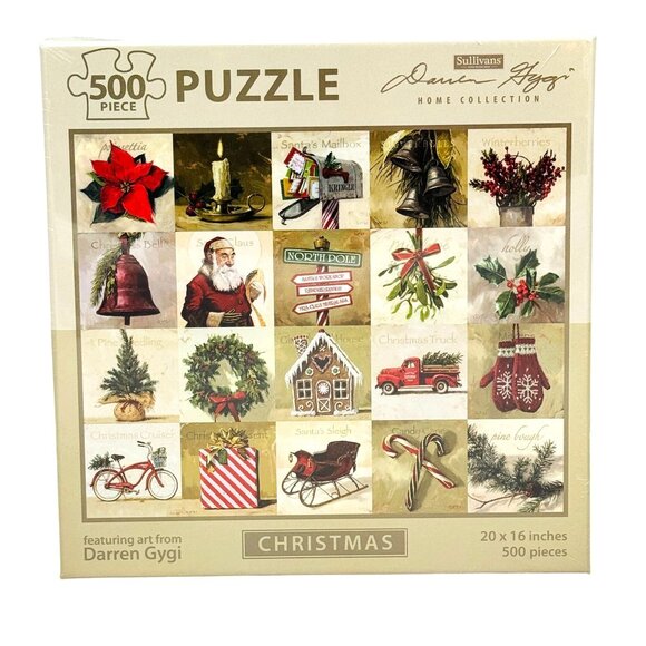 Darren Gygi Christmas 500-Piece Puzzle 20"x16" Sullivans Home Collection Art - Picture 1 of 5